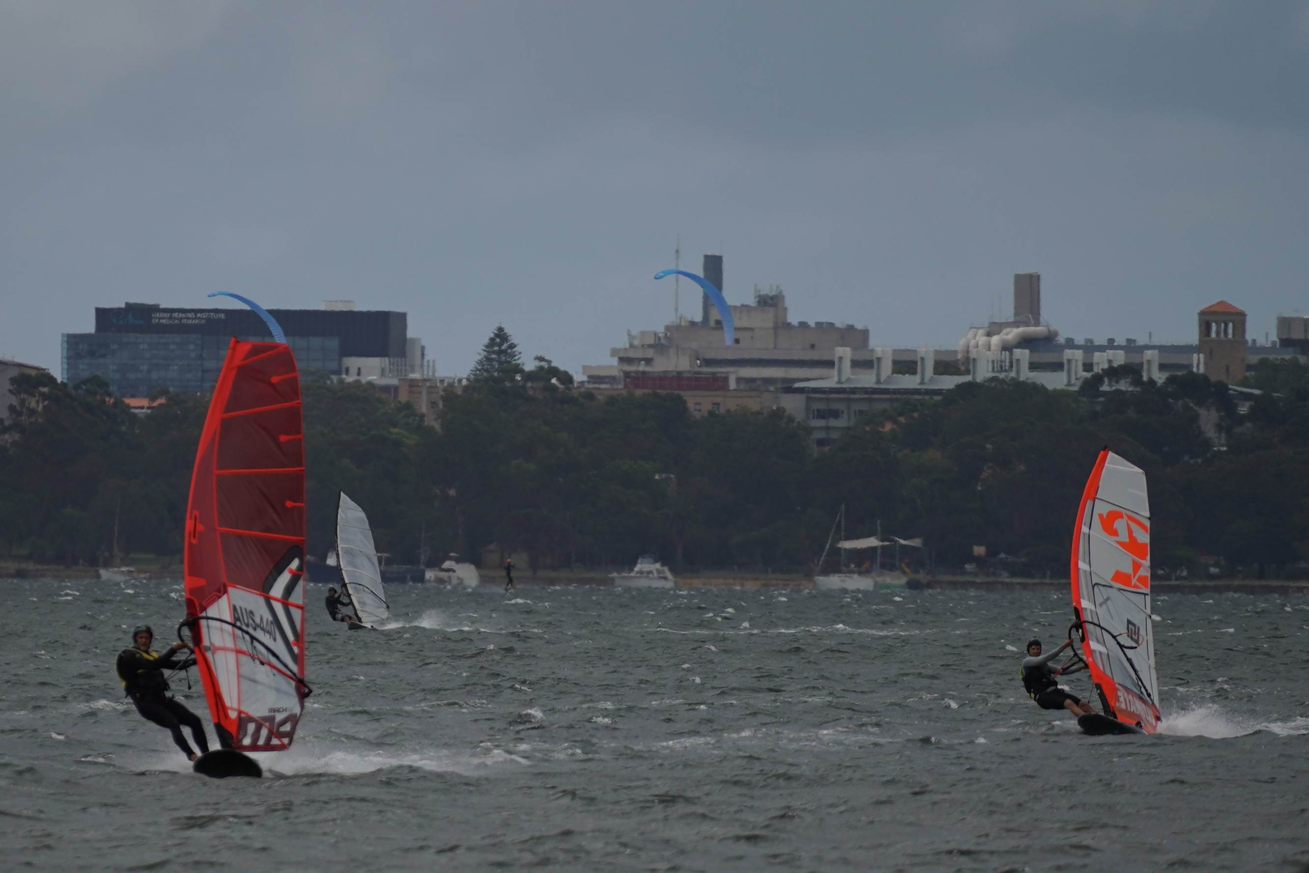 Slalom speeding on the river