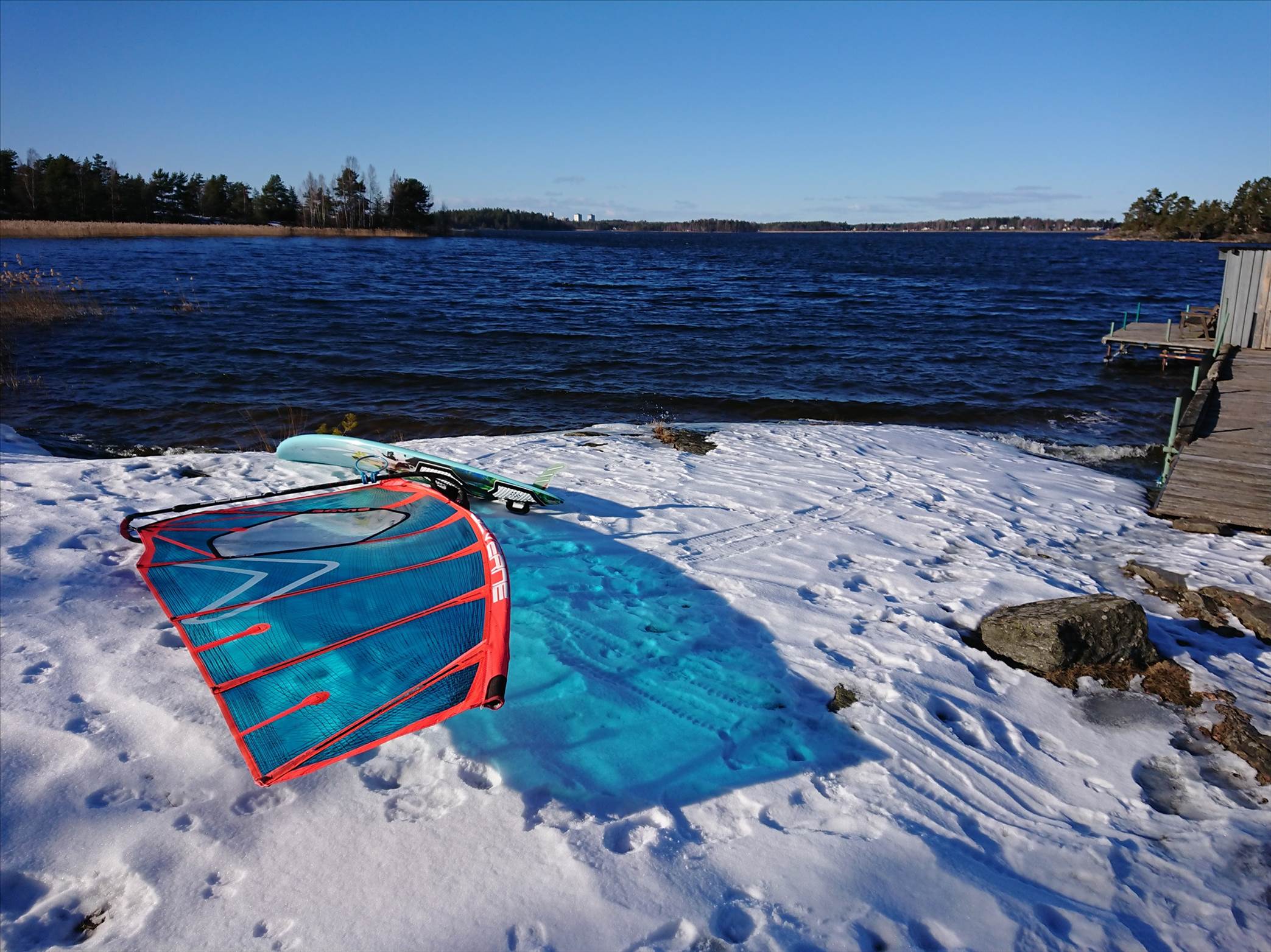 Winter surfing