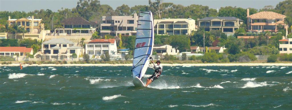 Claude and a choppy swan river