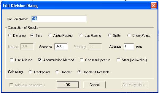 Realspeed settings for the hour