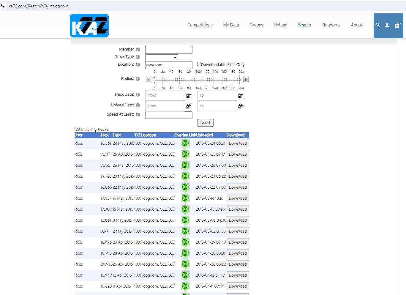 KA72 Toogoom search results