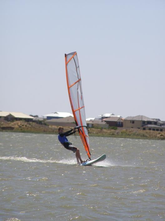 Me windsurfing on the 10th of January 2007