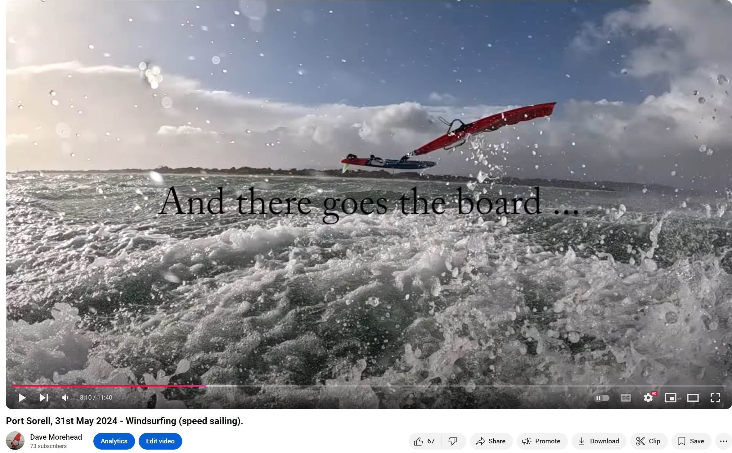 Board blown away.