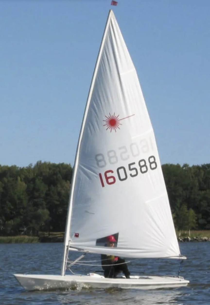 Laser dinghy sail
