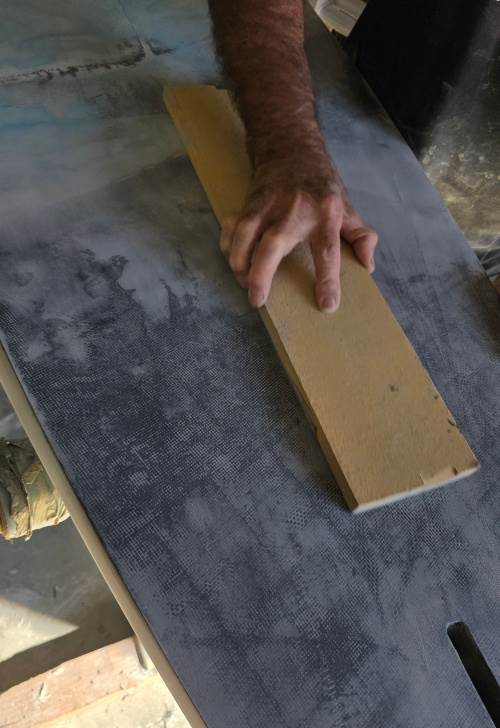 sanding low spot