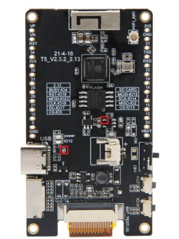lilygo T5 5V input