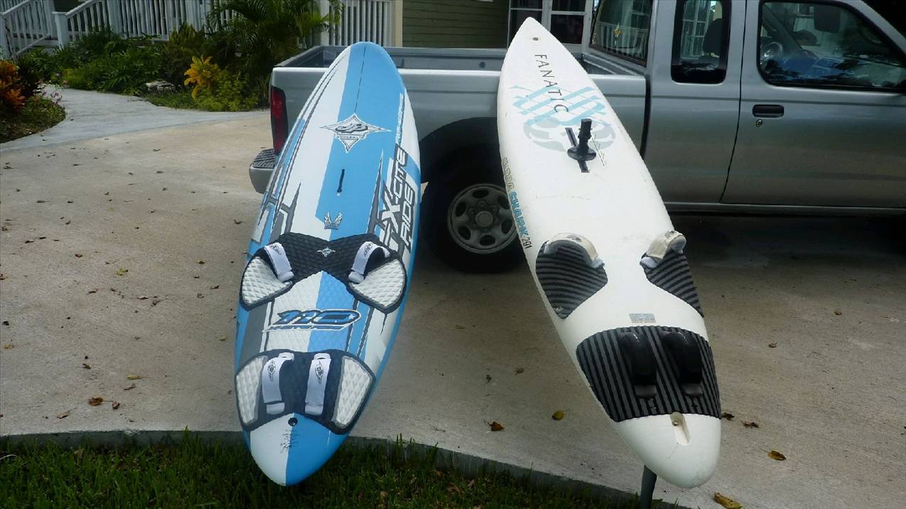 old Fanatic Shark and new 110l x-cite ride