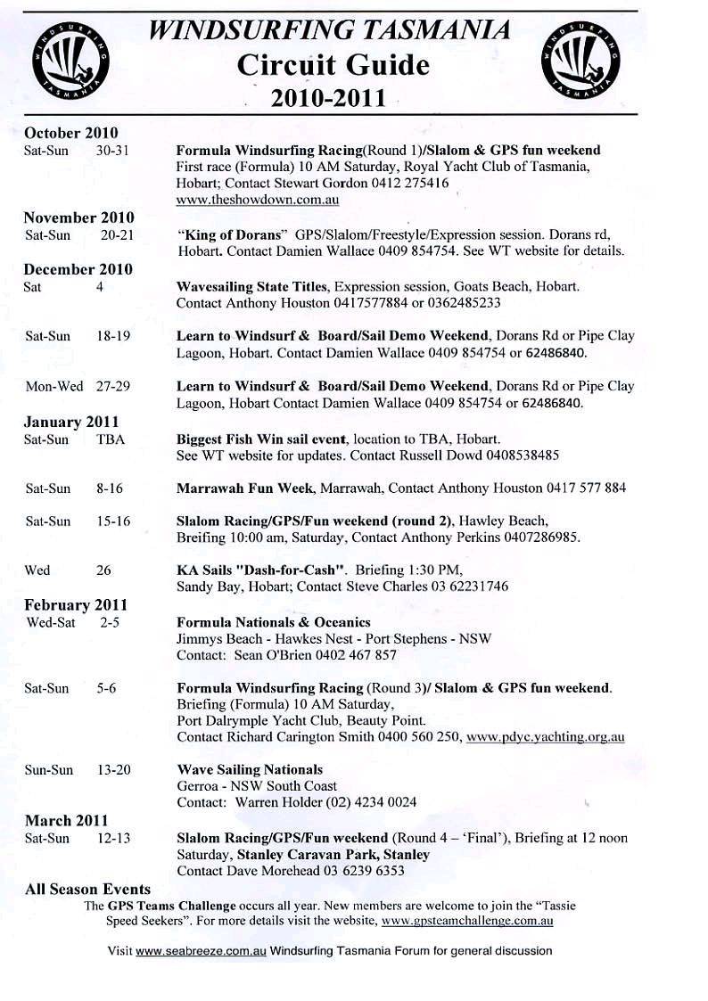 Calender of Events