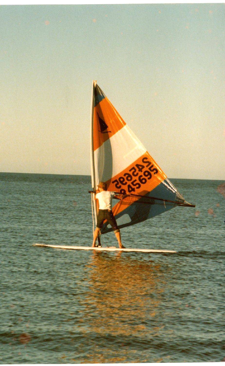 Ian first windsurfing