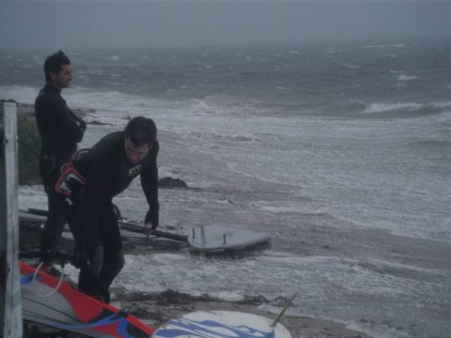 Mick windsurfing 50 knots+