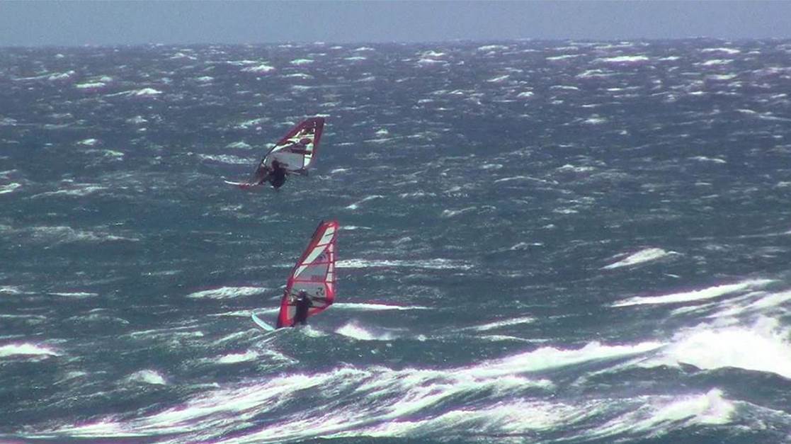 Philip Koster jumps OVER another windsurfer