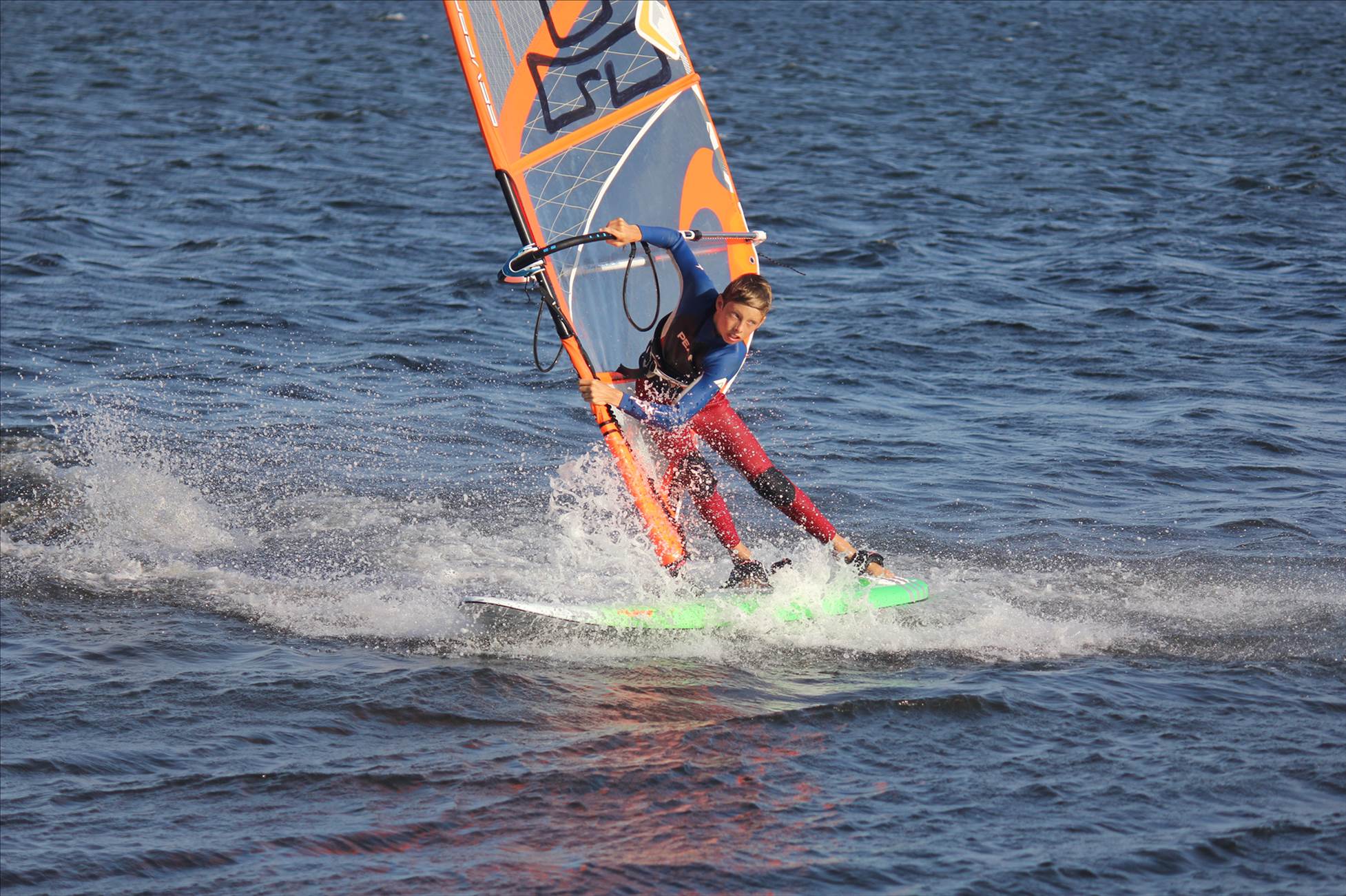 Alex Halank age 12 kids windsurf