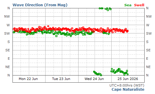 Cape Naturalist Swell Direction and Period Report