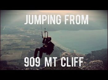 Gliding with a kite, from 909m down to the beach below. - Kitesurfing News