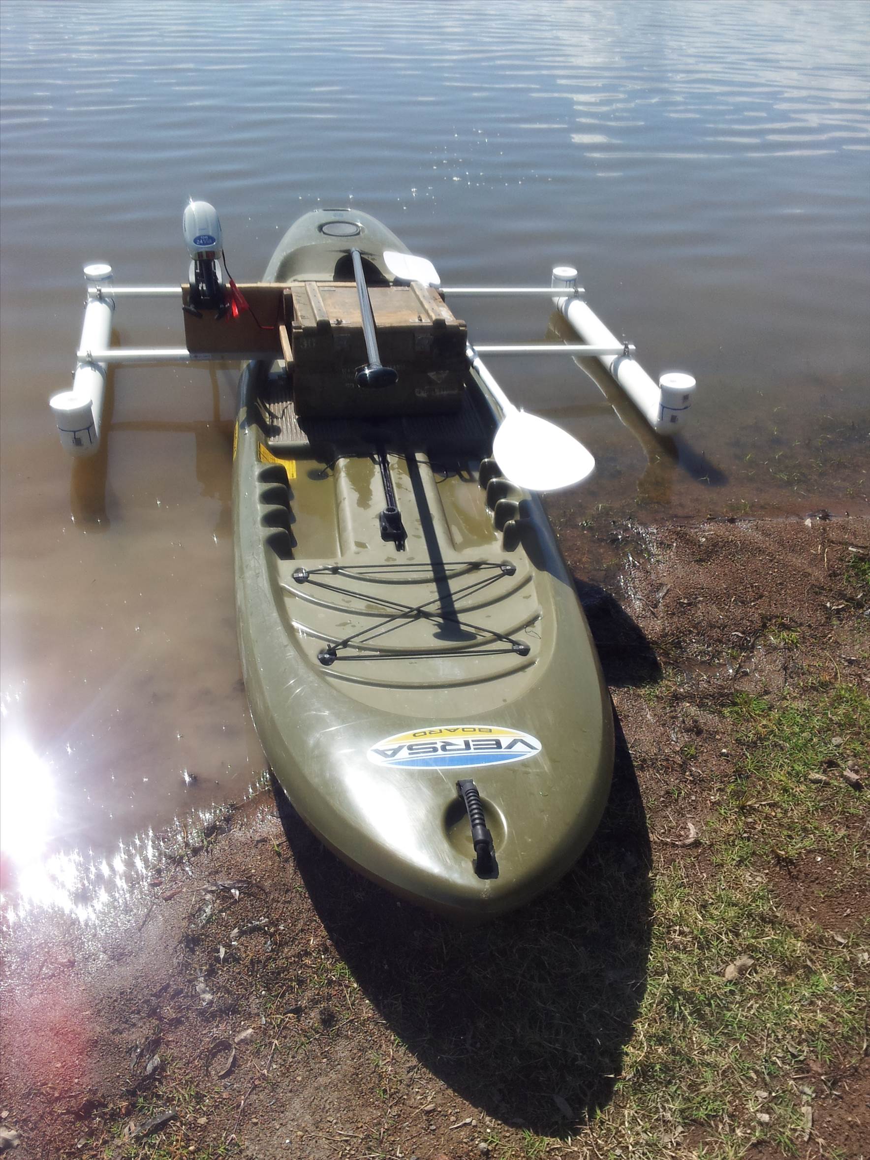 DIY electric motor mount and outriggers for SUP Stand Up ...