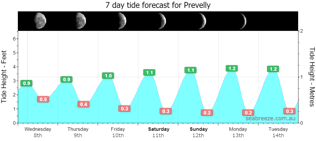 7 Day Wind & Wave Weather Forecast - Margaret River